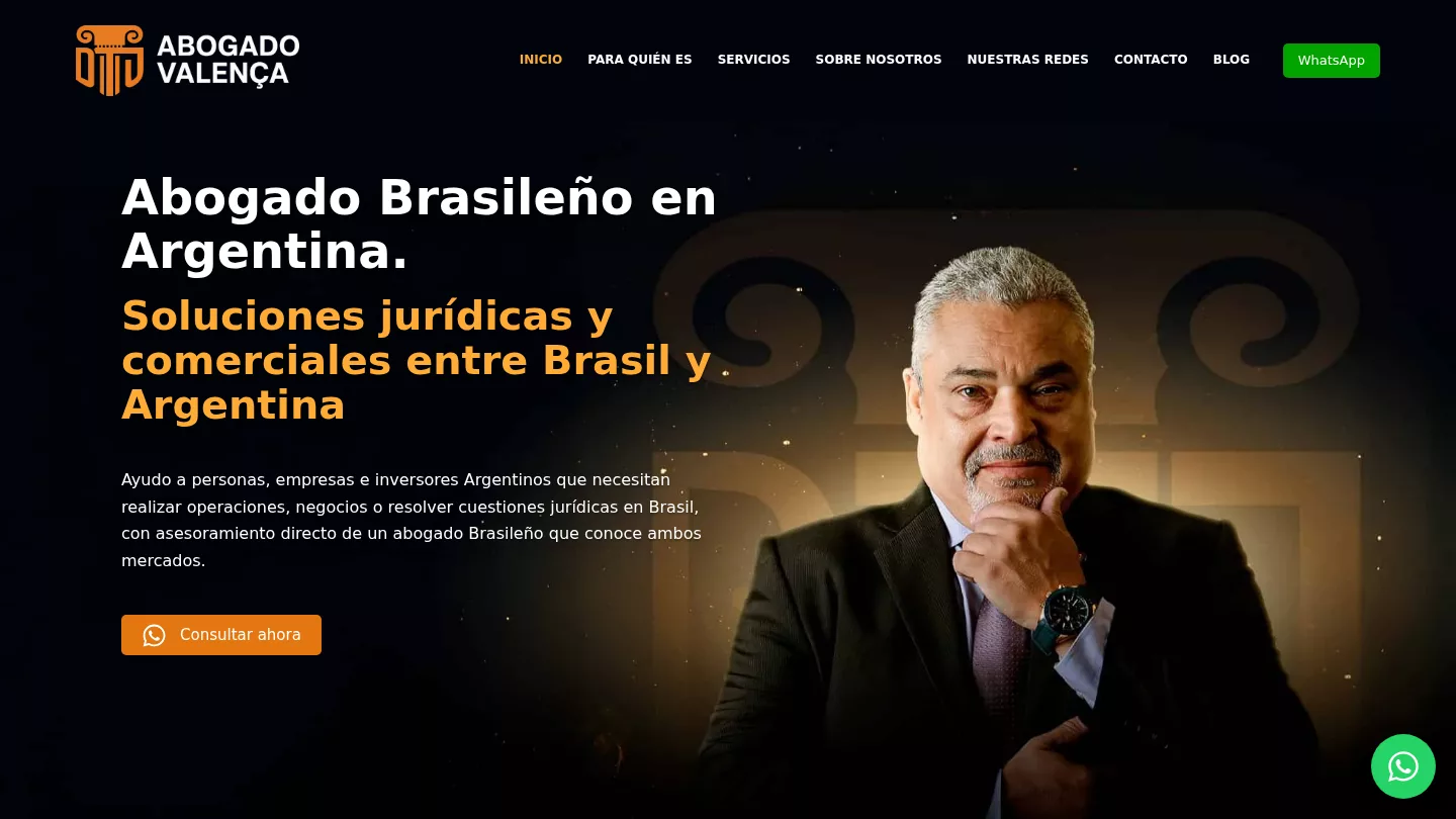 Abogado Valença: sitio web y Google Ads en Argentina