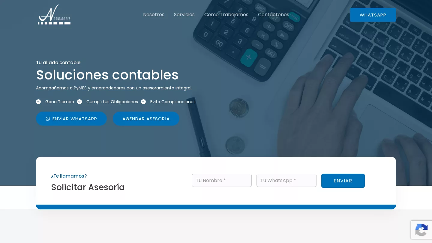 AN Contadores: sitio web para un estudio contable