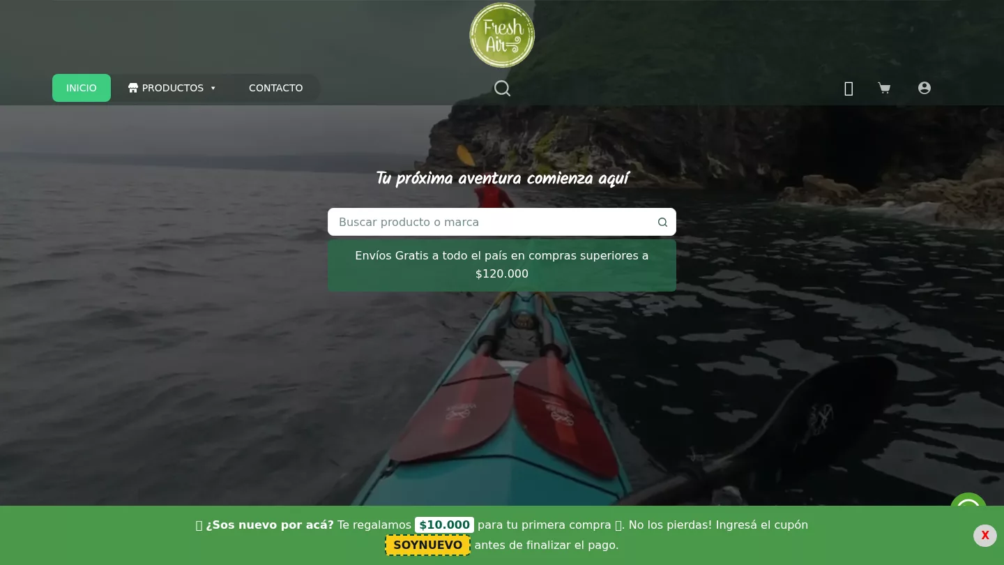 FreshAir: tienda online de pesca y camping