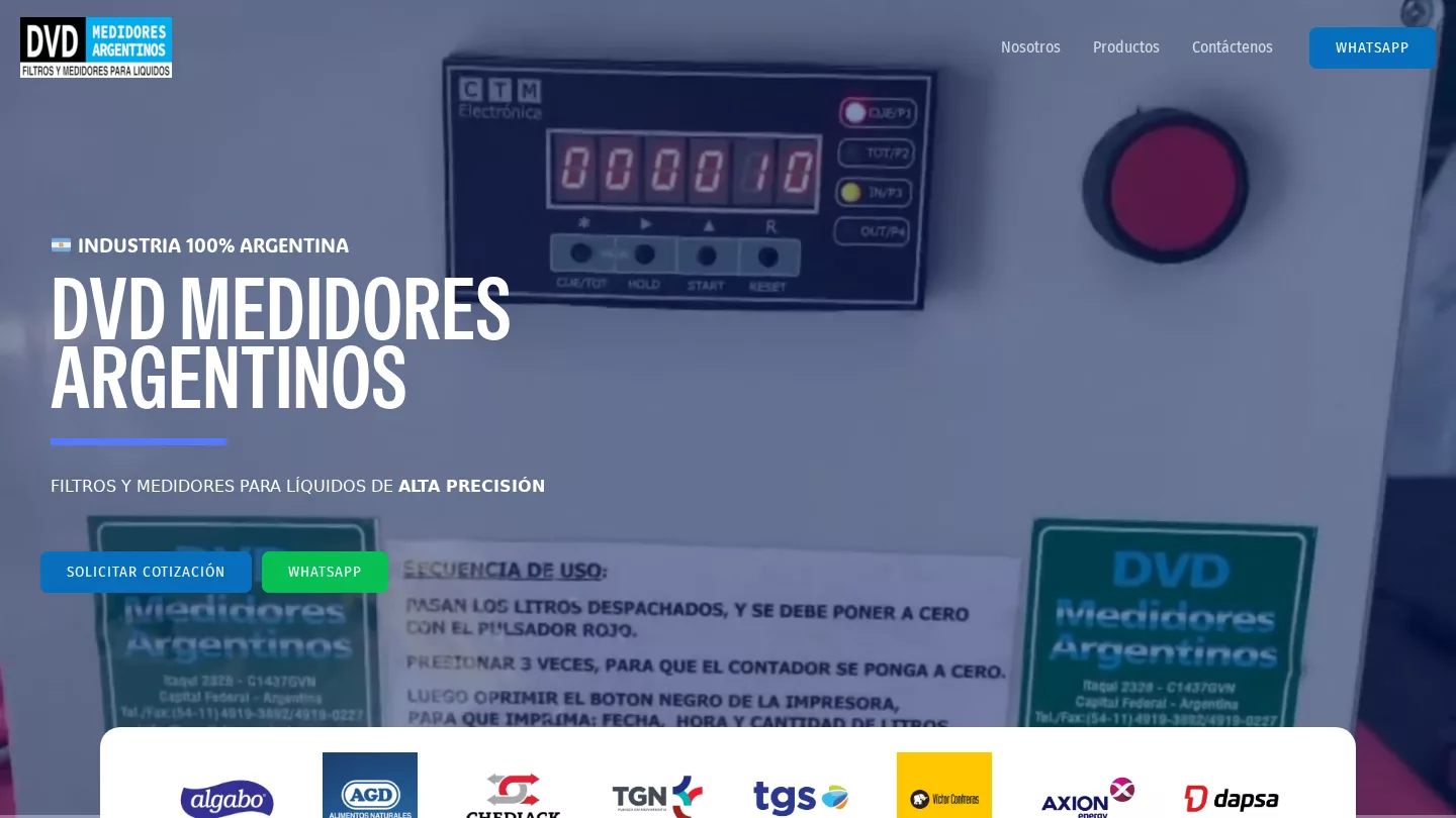DVD Medidores Argentinos: catálogo web y Google Ads