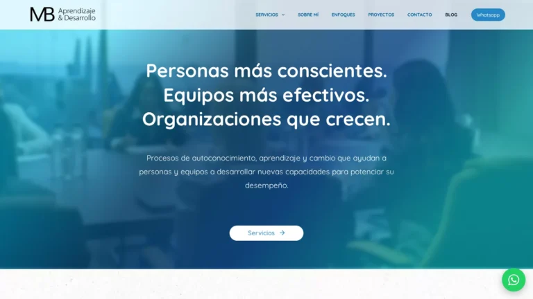 Sitio web de Mercedes Barrigón, consultoría en talento y cultura organizacional